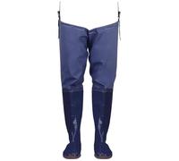 PVC Thigh Wader with Cleated Sole,100% Waterproof Hip Waders Sizes for Fly/Coarse Fishing,Neoprene Wellies,Reinforced Knees Thigh Waders Hunting Fly Fishing Clothes Waders with Boots B,42