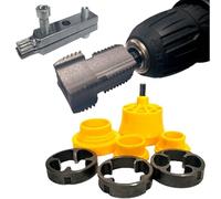 PVC Thread Maker Tool | Pipe Threader Maker Kit | Wear Resistant Round Die Set with Internal External Cutter for Electric Drill Cutting, Hand Tool for Plumbing Repair Home Outdoor Use
