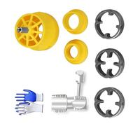 PVC Thread Maker Tool Pipe Threader Plumbing Tool Set Threader Set with 1/2inch 3/4inch Dies Tap Ergonomic Handheld Pipe Thread Cutter