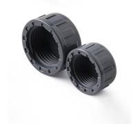PVC Threaded Pipe Cap Set, 2-Piece Female Hose Connector with Rubber Seals for Leak-Proof Blanking, Grey (20mm/25mm/32mm)