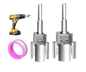 PVC Threading Tool Kit - Pipe Threading Cutter Set, External Internal Dies with 1/2 and 3/4 Sizes, Tool with Sturdy Steel Construction, Plumbing Repair Style, Kit for Metal Craft Water Tube Hose