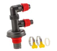 PVC Three Way Drain Connector for Basin Sink and Washer | Horizontal and Vertical Routing, Backflow Reduction, Pressure Resistant Design, Space-Saving Wall Drain Use