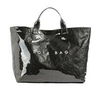 PVC Tote Bag Women’s Kraft Paper Work Handbags Purses with Top Handle Retro paper bag, large capacity kraft paper tote bag/shopping bag(Black)