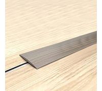 PVC Transition Strip Floor Flat Divider Strip, Trim Strip Carpet Edge Strip for Joining Floor Gaps, 5mm Threshold Transition (Dark grey-3m)