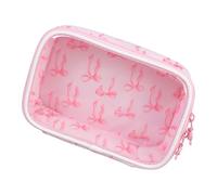 PVC Transparency Bows Shaped Beauty Holder Cosmetic Organiser for Quick Access Elegant Bend Design Makeup Case