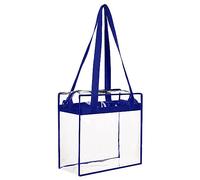 Pvc Transparent Bag Square Large Capacity Travel Storage Bag Portable Crossbody Handbag Purse Scarfs for Handbag (BU2, One Size)