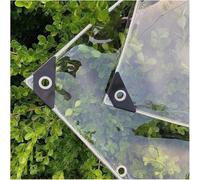 PVC Transparent Tarpaulin Clear Tarpaulin Heavy Duty Waterproof Tarp With Eyelets Clear Gazebo Side Panels for Gardens Greenhouse Plants Pet Roof,H1*L1,180x550cm/6x18ft