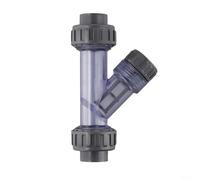 PVC Transparent Y Type Filter I D 20~63mm For Aquarium And Irrigation Systems, UPVC Body Provides Clear Monitoring And Debris Filtration(inner dia 25mm)