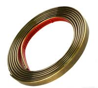 PVC Trim for Prefab Wall Panel and Acoustic Board Installations Gap Concealment Decorative Strip Flexible Lineal Self-Backed for Home Furniture Renovation(2.9m copperbrushed)