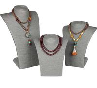PVC Twine Jewelry Bust Display Stand for Necklaces and Earrings