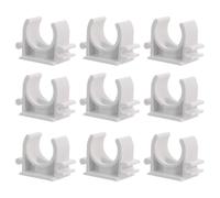 PVC U Shape Pipe Clamp Clips 100pcs White for Pipeline Fixing