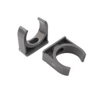 PVC U-Shaped Water Pipe Clamps， PVC U-Type Pipe Clamps White and Grey, Sizes 20mm to 50mm, Pack of 2/5/10 Pcs(G2,50MM-2 PCS)
