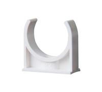 PVC U-Shaped Water Pipe Clamps， PVC U-Type Pipe Clamps White and Grey, Sizes 20mm to 50mm, Pack of 2/5/10 Pcs(White,25MM-5 PCS)