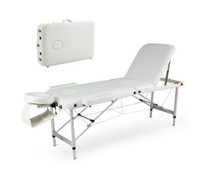 PVC Upholstered Portable Massage Table Beauty Bed w/ Carry Case - White - Home Living | TJ Hughes