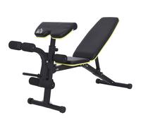 PVC Upholstered Steel Sit-Up/Dumbbell Duo Bench Black