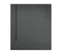 PVC Venetian Blind 25mm Thin Slats Easy Fit Curtains, Trimmable blinds Window Treatment Shutters Grey Embossed 90 W x 150L cm
