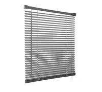 PVC Venetian Blind Blinds Easy Fit Curtains Trimmable Fittings Windows Treatment Shutters Twist Open Close (Grey, 105x150)