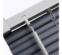 PVC Venetian Blind Blinds Easy Fit Curtains Trimmable Fittings Windows Treatment Shutters Twist Open Close (Slate Grey, 90X150)