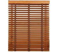 PVC Venetian Blind Blinds Easy Fit Curtains Trimmable Fittings Windows Treatment Shutters Twist Open Close Walnut, 45x210 (Long Drop)