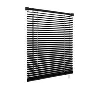 PVC Venetian Blind Blinds Easy Fit Curtains Trimmable Fittings Windows Treatment Shutters Twist Open Close Black, 90X210 (LONG DROP)