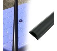 PVC Wall Wire Concealer Electrical Cable Cover Trunking 1 2 5 10 Pcs, Black Wire Covers For Cords On Wall Adhesive, Cable Hider Strip For Floor(1 PC,W 50 MM L 150 CM)