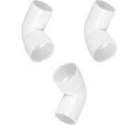 PVC Waste Pipe 90-Degree Conversion Bend Fitting, 32mm, White, Solvent Weld Pack of 3