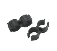 PVC Water Pipe clamp PVC Double-Ended Plastic Pipe Clips, H-Shaped/Double U-Shaped 5Pcs(Black-25mm5Pcs)
