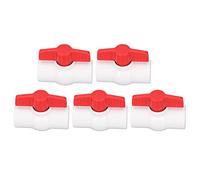 PVC Water Supply Ball Valve 5Pcs | T - Handle Control for Hose Pipe & Tubing | Quick Connect Fittings for Sprinklers/Pools/Aquariums | Oxidation Resilient & Leak Proof (20mm)