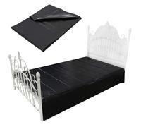 Pvc Waterproof Bed Sheet, Plastic Bed Sheets For Bed Wetting, Adult Couple Stain Proof Oil-Proof Mess-Proof Push Oil Massage Spa Bed Sheet (Black, 220 * 130cm)