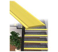 PVC Waterproof Non-Slip Stair Treads, Self-Adhesive Prevent-Slip Strip for Indoor & Outdoor Steps, Ramp Edge Trim
