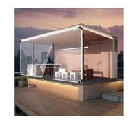 PVC Waterproof Tarpaulin, PVC Outdoor Clear Curtain | Transparent Multisize Outdoor ion for Spaces & Items(H2.5xW3.5m/H8.2xW11.4ft)