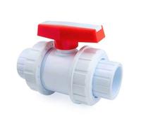 PVC White Metric Plumbing Fittings Pipe Tubing for Aquarium Fish Tank Pond Solvent Weld Plumbing (Double Union Ball Valve, 25mm)