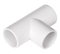 PVC White Metric Plumbing Fittings Pipe Tubing for Aquarium Fish Tank Pond Solvent Weld Plumbing (Tee Piece, 25mm)