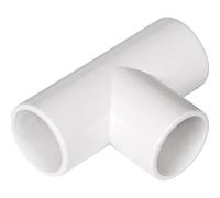 PVC White Metric Plumbing Fittings Pipe Tubing for Aquarium Fish Tank Pond Solvent Weld Plumbing (Tee Piece, 32mm)