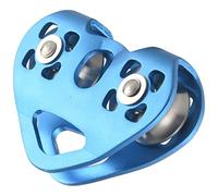 Pvcqjkd Heart-Shape Climbing Double Pulley Steel Cable Rope 13mm Climbing Device High Speed Zipline Trolley 24KN