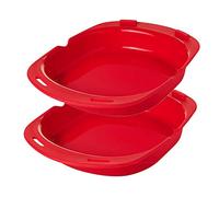 Pvczool Pack of 2 Silicone Omelette Makers, Microwave Non-Stick Omelette Maker Egg Bread Baking Mould Omelette Tools