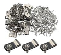 Pvczool Wire Fence Clips, 200 Pieces Fence Wire Clamps Aluminum for 12-16 Gauge Welded Wire to Wood, Metal or Vinyl Fence Easy Install
