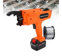 Pveanns Automatic Steel Bar Tying Machine, 8-34MM Handheld Rebar Tier Tying Machine, with Rechargeable Batteries, Easy to Carry for Steel, Aluminum Ingots Strapping