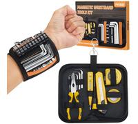 PVEGOS Gifts for Men Tools Set, Super Strong Magnetic Wristbands with Zipper Tools Bag. DIY Gadgets Ideas Xmas Secret Santa Gifts for Dad Him Husband, Christmas Stocking Fillers Unusual Best Gifts
