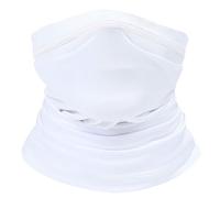 Pvemsa Neck Cover BG01 Breathable Gaiter Face Mask UV Protection Scarf Bandanas Tube for All Seasons Outdoor Activities-White