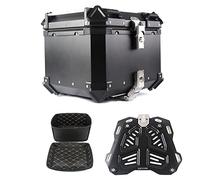 PVGYUJFD Boot, 28L 36L 45L 55L 65L 80L 100L Top Box Motorcycle Case Lock Storage Carrier Tail Quick-Release System Aluminum(A 65L)