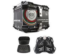 PVGYUJFD Boot, 28L 36L 45L 55L 65L 80L 100L Top Box Motorcycle Case Lock Storage Carrier Tail Quick-Release System Aluminum(E 36L)