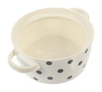 PVGYUJFD Ceramic Noodle Bowl, Ceramic Instant Noodle Bowl, Round Container with Lid Salad Bowls with Lids Japanese Ramen