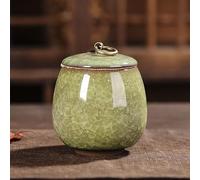 PVGYUJFD Ceramic tea canister, 170ML Vintage Style Storage Jars Canister,Ceramic Tea Jar with Sealed Lids for Home Kitchen Dining Decoration,A(A)