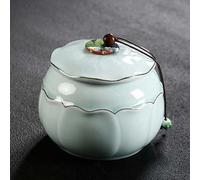 PVGYUJFD Ceramic tea canister, Modern Storage Jars Tea Tins Traditional Sealed Lids Home Kitchen Dining Decoration for Coffee Sugar And More,A(A)