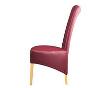 PVGYUJFD chair covers, PU Leather Fabric Chair Cover High Back Big Size Dining Seat Covers Seat Case Chair Protector