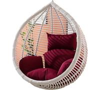 PVGYUJFD Egg chair cushion, Hanging Swing Chair Cushion Pads for Patio Garden, Hammock Chair Cushions Replacement, Sun-Resistant Outdoor Ultra Thick Hanging Chair Pad(Wine Red)