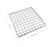 PVGYUJFD Grill rack basket, Round/Square Grilling Net Mini Stainless Steel Outdoor Barbecue Mesh High Temperature For Traveling, Camping(13cmx13cm)