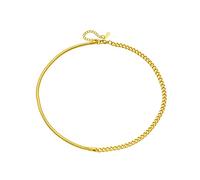 PVGYUJFD ladies' jewellery, 316L Stainless Steel Asymmetrical Link Snake Chain Necklace For Women Girls Choker Jewelry Gifts Bijoux