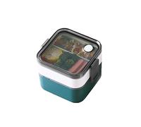 PVGYUJFD Lunchbox, Bento Boxes Simple Lunch Box Can Be Heated By Microwave Oven Separate Type Portable Tablew(Green,800-1000ml)